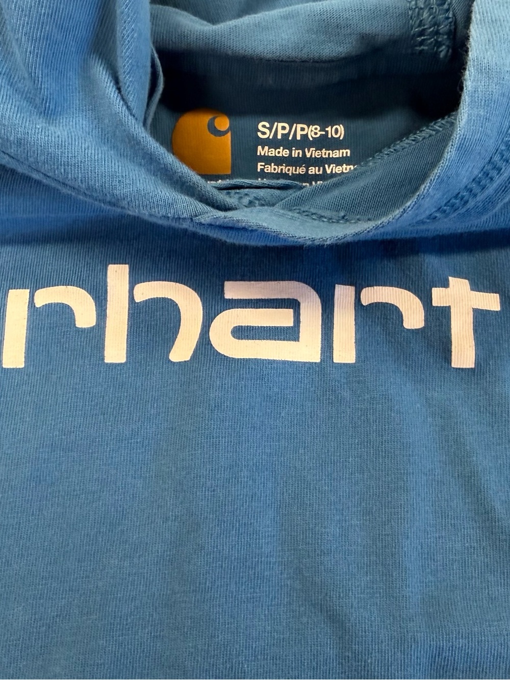 Carhartt Kids Blue Tee with White Logo